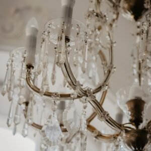 Clear Glass Cascade Chandelier