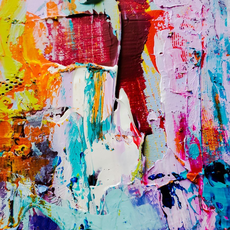 Crimson Horizon Abstract Canvas